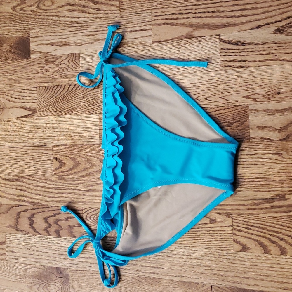 (M) NWT Joe Fresh Ruffle Tie Bikini Bottoms Swimwear Pool Beach Vacation